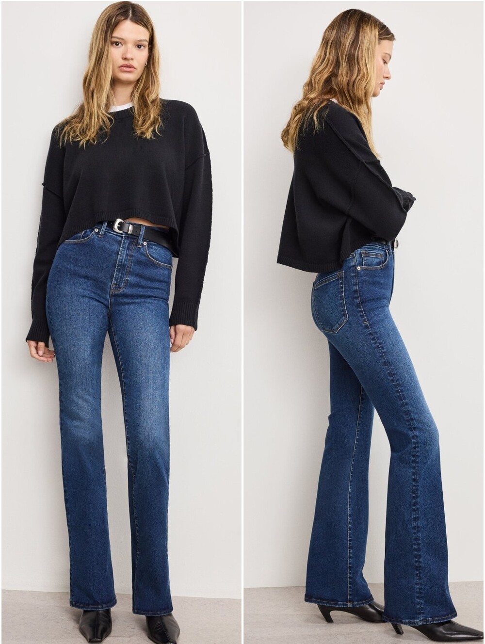 NWT Good American Always Fits Good Classic Bootcut Jeans 6-12